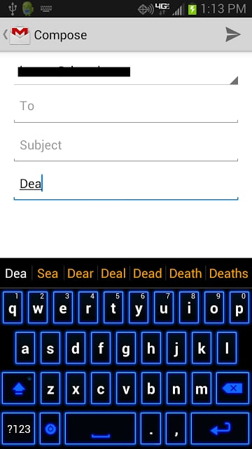 Neon Blue Keyboard截图1
