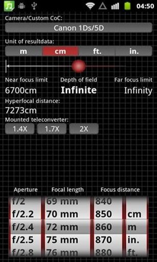 照片景深计算器截图1