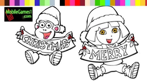 dora-christmas-coloring截图1