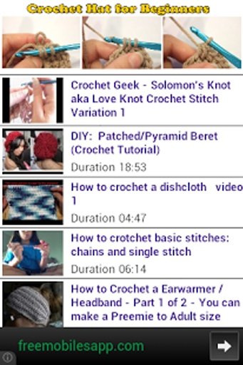 Lesson Crochet Hat Beginners截图2