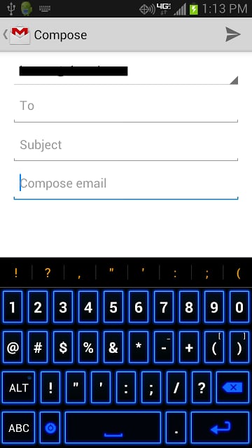 Neon Blue Keyboard截图3