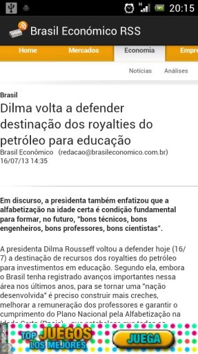 Brasil Econ&oacute;mico RSS截图6