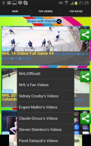 NHLtube New &amp; Hot NHL videos截图1