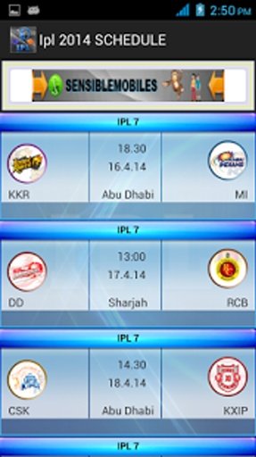 IPL 2014 Schedule截图4