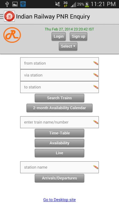 Indian Railway PNR Enquiry截图2