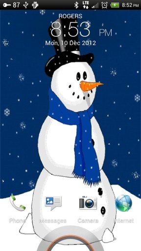 Snowman Live Wallpaper 2 Free截图2