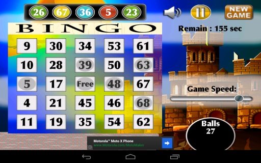 Bingo Camelot Castle Free Game截图2