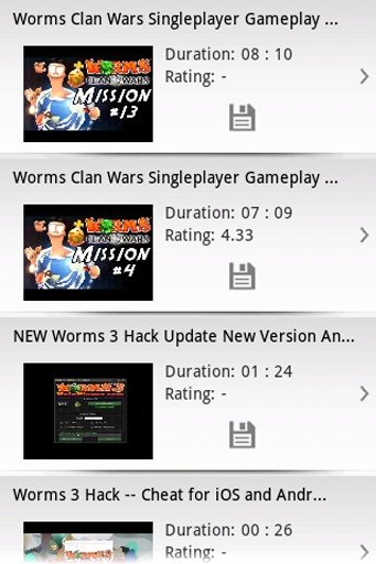 Worms Cheats截图2