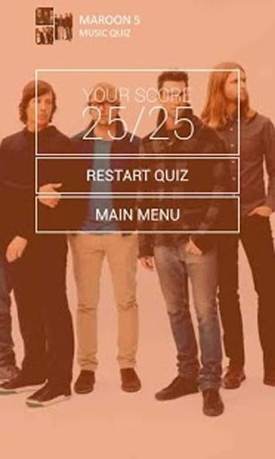 Maroon 5 Music Quiz截图3