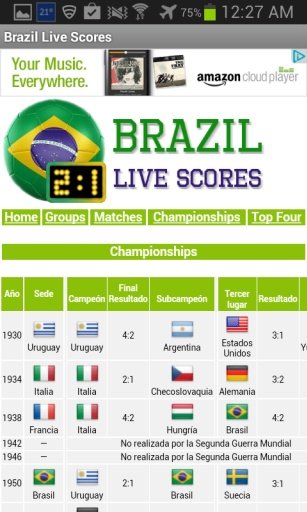 Brazil Live Scores截图3