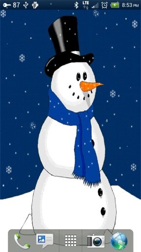 Snowman Live Wallpaper 2 Free截图1