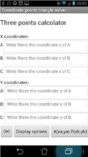 Coordinate triangle solve Lite截图6