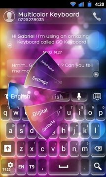 GO Keyboard Multicolor Theme截图