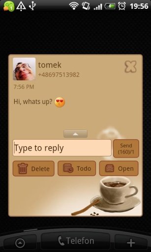 GO SMS Pro Coffee Theme截图7