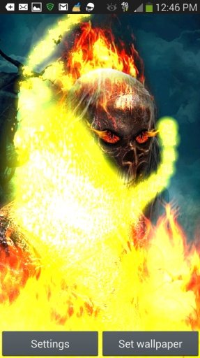 Ghost Rider Skull Fire LWP截图6