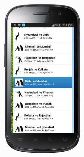 IPL T20 2014 Schedule截图2