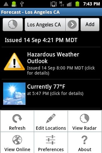 Free NOAA Weather (No ads!)截图3