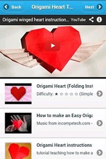 Origami Heart Tutorial截图2