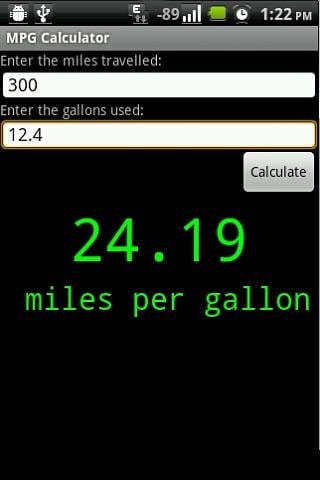 MPG Calculator截图1