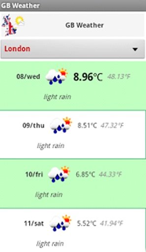 GB Weather截图2