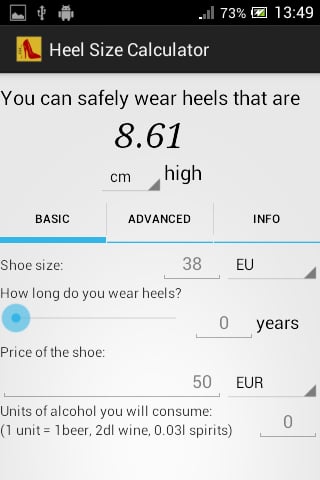 Heel Size Calculator截图1