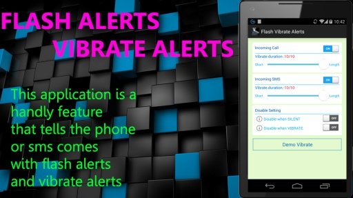 Flash Vibrate Alerts Call SMS截图2