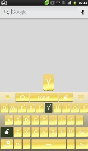 Gold Keyboard for Galaxy S截图5