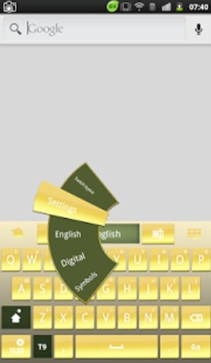 Gold Keyboard for Galaxy S截图4