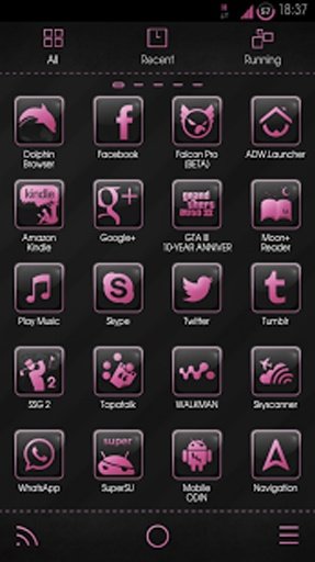 greyPINK HD Launcher Theme截图3