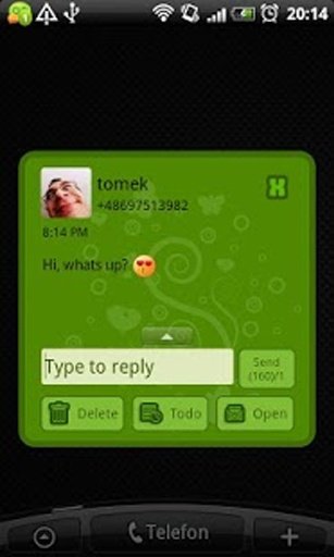 GO SMS Pro Pastel Green Theme截图7