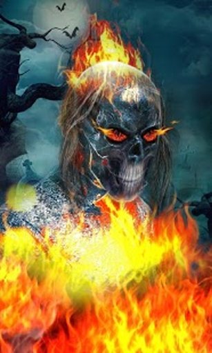 Ghost Rider Skull Fire LWP截图10