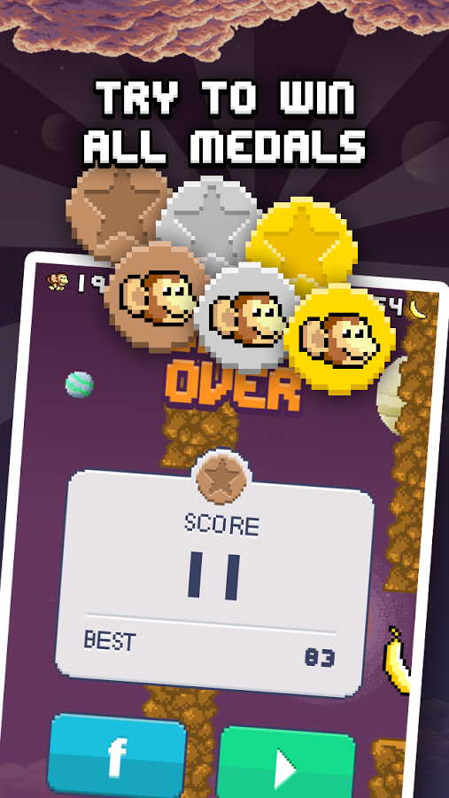 CosmyChimp: Flappy monkey bird截图4