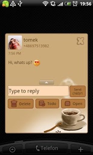 GO SMS Pro Coffee Theme截图8