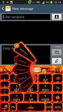 GO Keyboard Fire Skull Theme截图