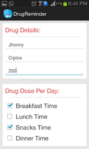 Drug Reminder Free截图1