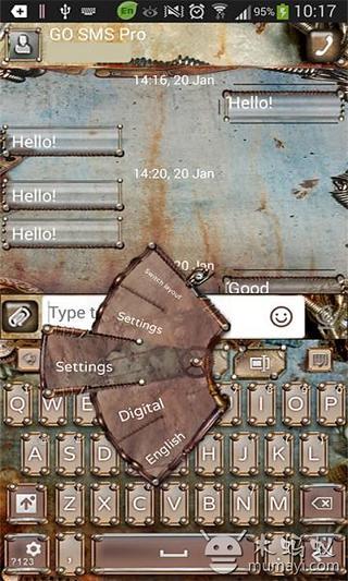 GO Keyboard Steampunk Theme截图4