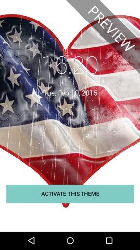 American Flag Lock Screen截图1