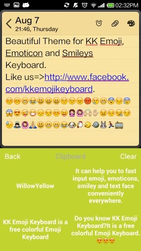 Willow Yellow - Emoji Keyboard截图2