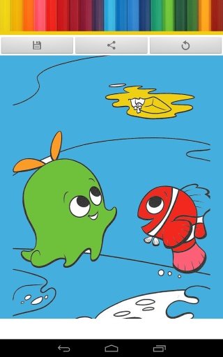 Fighting Fish Coloring Page截图2