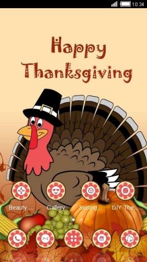 Happy Thanksgiving Day Theme截图3