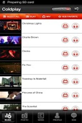 酷玩音乐 Coldplay Music Videos Photo截图1