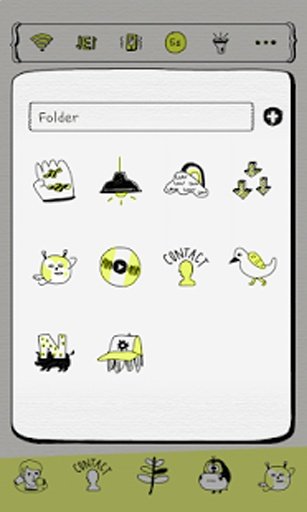 NeonYellow Drawing Dodol Theme截图3