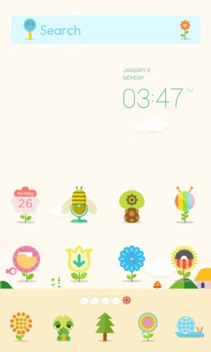 Dooby's Garden dodol theme截图1