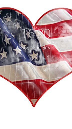 American Flag Lock Screen截图4