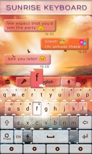 Sunrise GO Keyboard Theme截图2