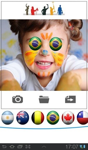 Flag Face Painting Camera App截图2