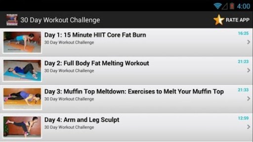 30 Day Workout Challenge截图4