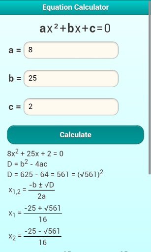 Equation Calculator截图2