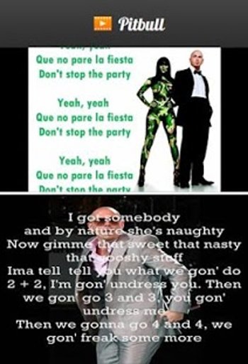 Pitbull Lyrics &amp; Videos截图1