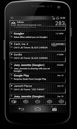 CM10 JB Theme: BLACK CARBON截图7